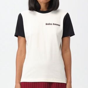 Wales Bonner ‘Morning’ Embroidered Logo Ringer Tee, NWT